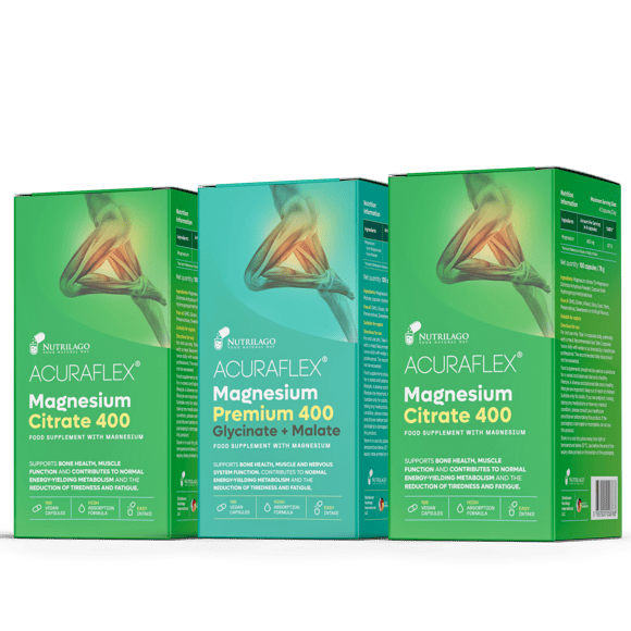 Acuraflex Magnesium Citrate 400 – 2-pack + Magnesium Premium 400 (Glycinate + Malate) - 1-pack